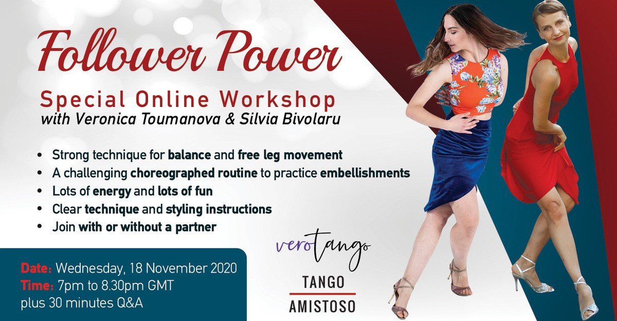 Tango Amistoso London Online workshop Follower Power 1